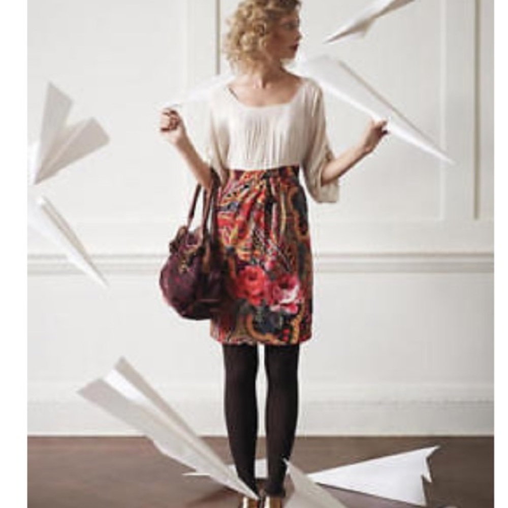 Edme & Esyllte cream and corduroy print dress